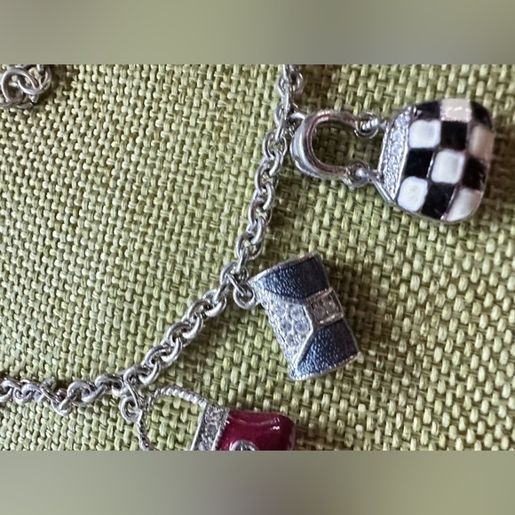 PD Premier Designs Jewelry 5 Charm Bracelet 6.75 Multi Purse Handbag Theme 4139 - Picture 6 of 10